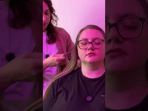 Gentle Hair Pull Head Massage #realpersonasmr #headmassage #oddlysatisfying #asmrforsleep #asmrvideo