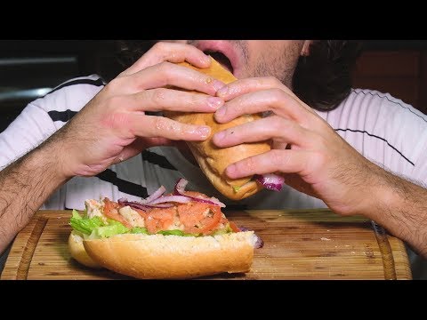 ASMR Sweet Italian Chicken Toasted Sub ! *Crispy Crunchy* HOME MADE SUBWAY ! Delicious 먹방