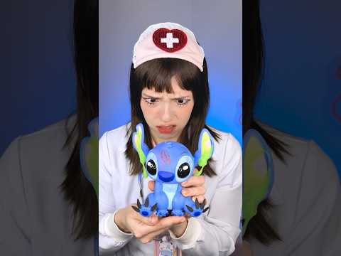 o Stitch dela tá todo acabado, mas a doutora deu um jeito 🧸 #asmr #satisfying