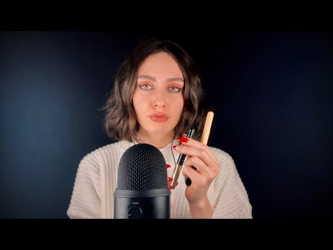 ASMR MOUTH SOUNDS Y BESITOS + TAPPING Y VISUAL CON MANOS Y BROCHA - ASMR ESPAÑOL ASMR ARGENTINA