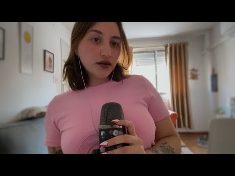 ASMR | mic scratching, mouth sounds lentos y visuales 