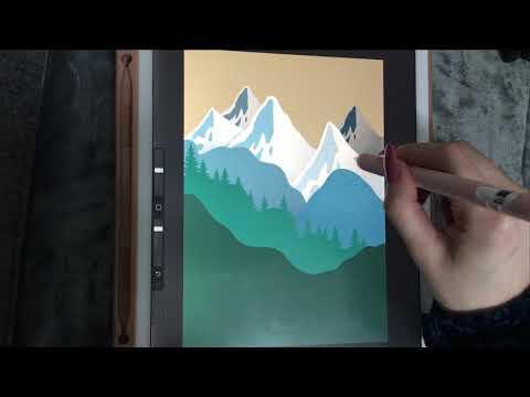 ASMR - Showing You How I Paint in Procreate - SEMI-INAUDIBLE - Writing sounds - Pencil sounds