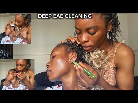 ASMR Deep Ear Cleaning* Ear Flossing, PimplePopping, Head Scratching & Ear Eating nitpicking