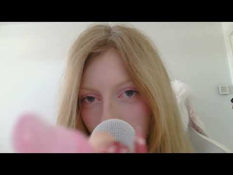 (asmr) mic scratching & applying lipgloss on you