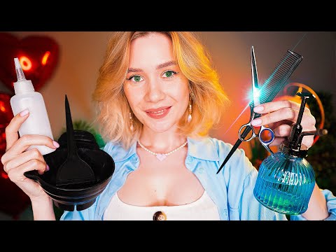 😴 АСМР Усыпляющая СТРИЖКА, УХОД ЗА ВОЛОСАМИ и СПА МАССАЖ ГОЛОВЫ 🤤 asmr haircut spa head massage