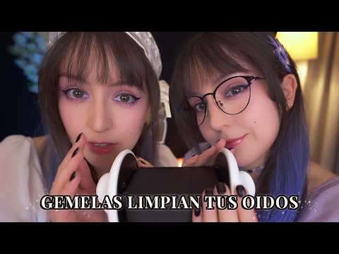 ⭐ASMR Limpieza de Oídos de GEMELAS 👂 | sonido binaural realista | nuevo microfono 3Dio