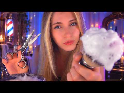 ASMR BARBERÍA ✂️ pero TU CRUSH de Clase te Atiende ❤️ (SPA Capilar, Afeitado y Masajes)