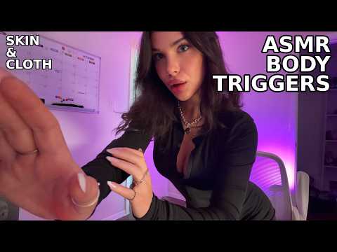 ASMR Body Triggers (skin & clothes scratching, whispering, for sleep)