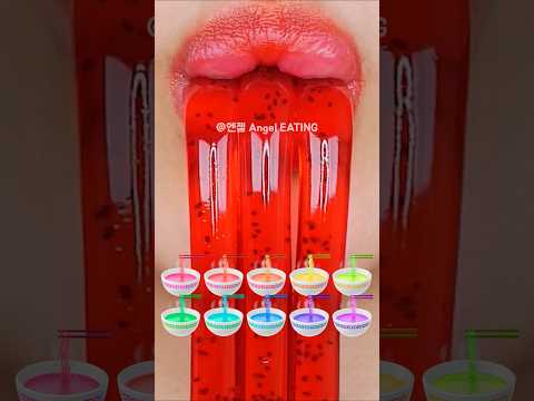 @AngelEATING777 asmr RAINBOW JELLY 무지개 젤리 이모지 먹방 eating sounds