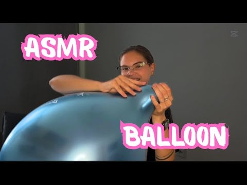 🎈 BIG Blue Balloon ASMR | Slow Inflation, Stretching & Rubbing Sounds