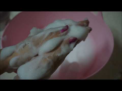 [ASMR] (No Talking) Pumping Bubble Soap, Lather Sound, 거품비누 짜는 소리,  거품가지고 놀기