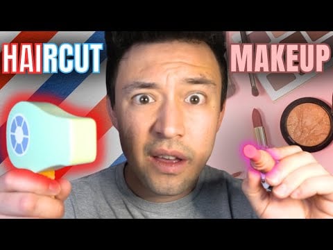 Corey Tries Doing Your Hair & Makeup for the FIRST TIME... with WOODEN TOY TOOLS?! 💄💇‍♀️ (ASMR)