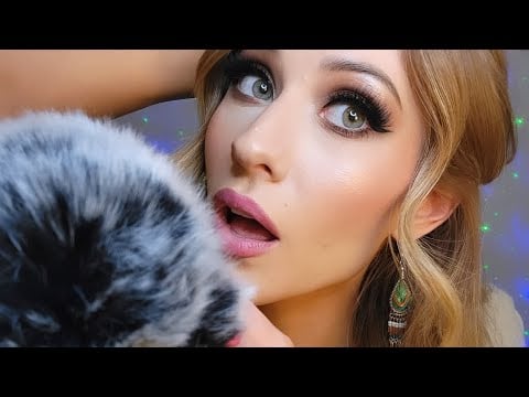 ASMR Inaudible Whispers ✨️💕 (fluffy mic brushing, long nails)