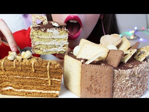 ASMR TIRAMISU CAKE | Chocolate Cake SOFT Eating Sounds