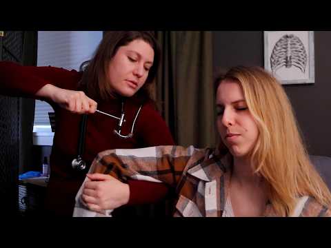 Sleep Inducing ASMR Nursing Head-to-Toe Exam on my FRIEND