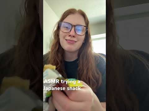 trying Japanese snacks #asmr #asmrsounds #snack