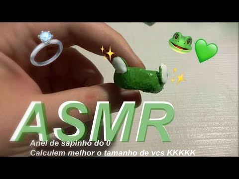 ASMR🐸fazendo um Anel de sapinho🐸MAS metade do vídeo ta fora de angulo🤡msm assim o final é ótimo:3