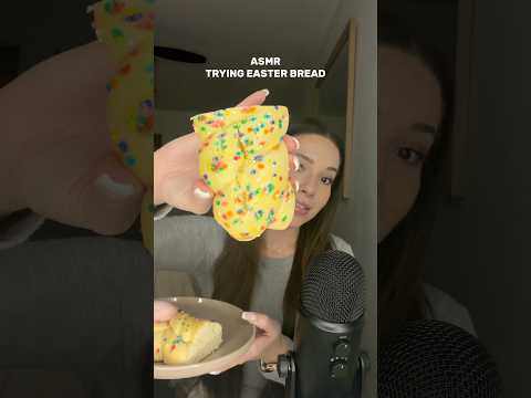 ASMR TRYING EASTER BREAD FOR THE 1ST TIME #asmr #whispering #easterbread #eating