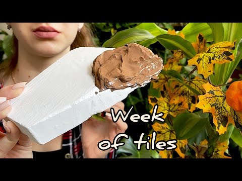 Неделя плиток// Зефир Севрюково с Нутеллой🌰// Week of tiles// Marshmallow with Nutella// ASMR