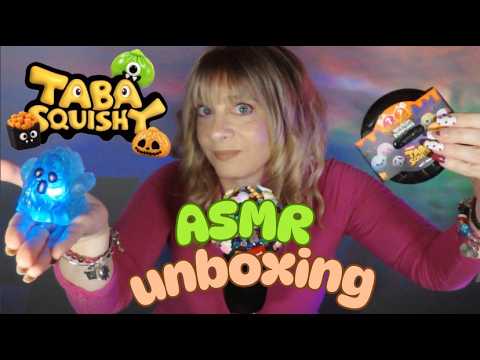 ASMR Tabasquishy Haul | Mystery Dumpling Unboxing | Whispered Gum Chewing