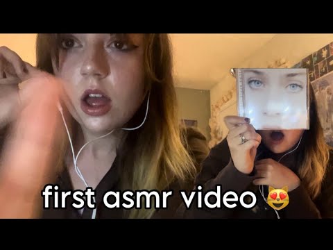my FIRST asmr video⁉️ (mouth sounds, tappping + mini cd tour🫶)