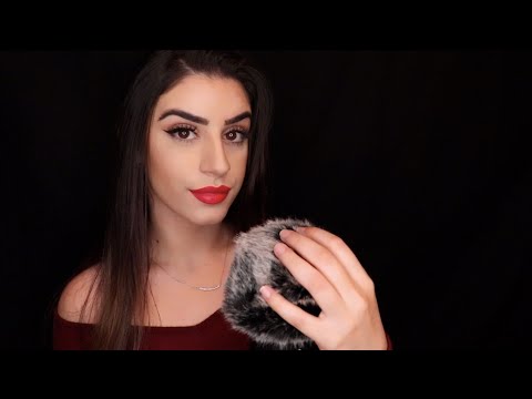 ASMR | Fluffy Mic Scratching ~ Brain Massage ~ & Trigger Words