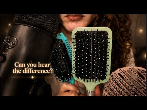 Mic vs No Mic: 3 Hair Brushes (ASMR)