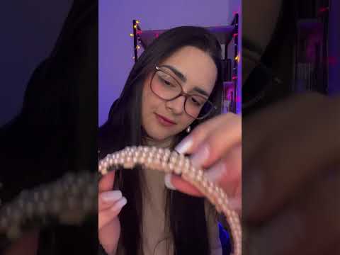 POV: Arrumando seu cabelo com um Arquinho de Pérolas 🥰 #asmr
