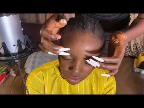 ASMR GENTLE SCALP SCRATCHING, HAIR PLAY, EAR MASSAGE, CORNROWS SCRATCHING NO GUM CHEWING