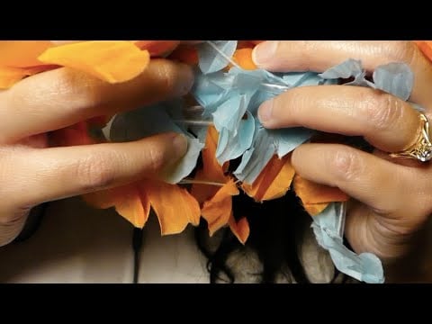 favorite ASMR triggers |  FT Wooden Sword, Fake Plant, Leis, and Brush