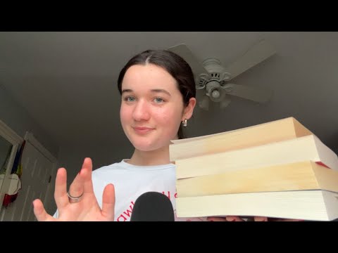 ASMR book talk 📚 part 5678 (close whispering, tapping, mouth sounds, book triggers)