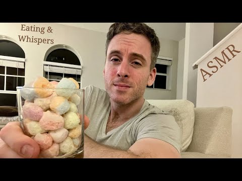ASMR Eating & Whispers - Freeze-dried Watermelon Candy