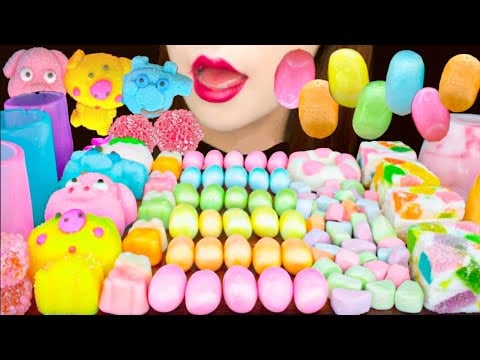 【ASMR】【咀嚼音 】パステルカラー💗MUKBANG 먹방 食べる音 EATING SOUNDS NO TALKING