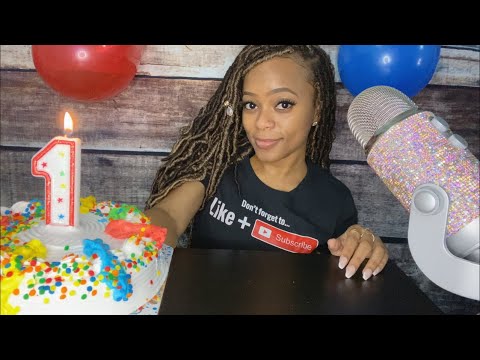 🥳 ASMR 🥳 One Year Anniversary • Balloon Play • Ice Cream Cake • Celebration • Get To Know Me 🎈🎂🍰🥳🎉