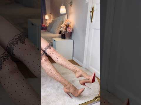 Nylons 20Den and Louboutin Heels #legs #highheels