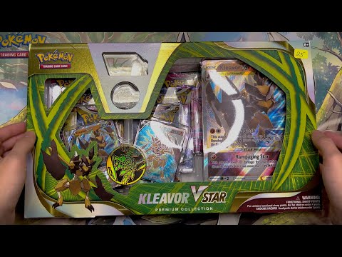 ASMR Pokémon Kleavor Vstar Premium Collection Unboxing w/ Whispering, Tapping, Crinkling Sounds