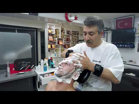 HEAD AND NECK  MASSAGE WITH LOTS OF FOAM .ASMR MASSAGE WITH ORIGINAL VOICE