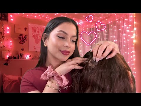 ASMR Girl who is OBSESSED with you checks ur hair for LICE (gladly)🥰