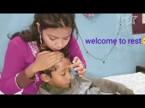 Asmr relaxing oiling massage who can helps you to sleep..😴💤