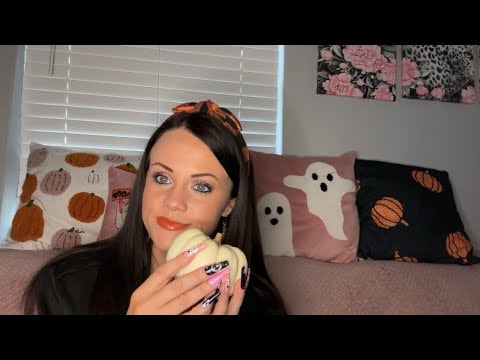 ASMR Halloween Themed Haul (whispers, tapping, scratching)