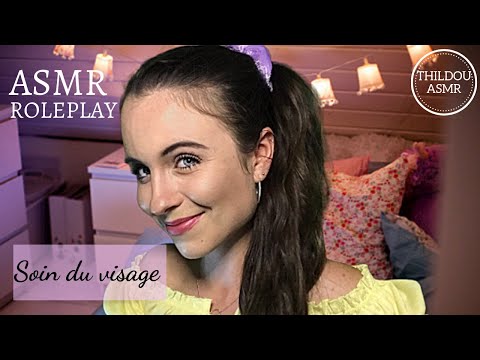 ASMR FRANCAIS 🌙 - ROLEPLAY : Une amie prend soin de ton visage 💆🏽