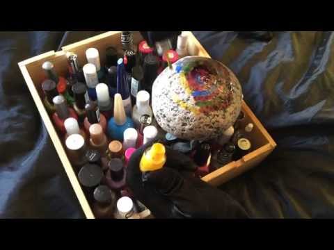 Glovely hands with colourfull nail polish  {{ ASMR }}