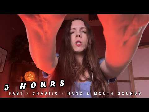 3 Hours of FAST AGGRESSIVE ASMR to DESTROY Tingle Immunity (Mouth & Hand Sounds)