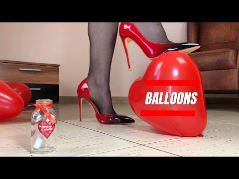 Pea's Feet & Pumps vs. Balloons! High Heels Crushing Things! Oddly Satisfying ASMR