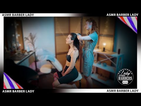 💈 ASMR Face, Neck, and Shoulders Massage by Barber Lady Angelica