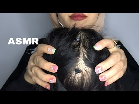 ASMR Checks Your Hair For Lice And Pluck bugs 🐜 (massage & scratching) For Deep Relaxation