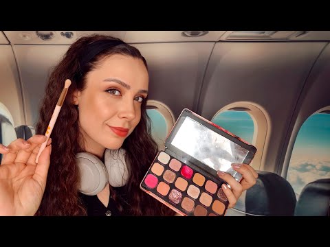 ASMR | Uçak Yolculuğunda Makyajını Yapıyorum 💄✈️