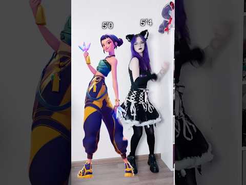 ✨ Kpop Demon Hunters height!💜 #kpopdemonhunters #huntrix #mira #rumi #zoey #cosplay #netflix
