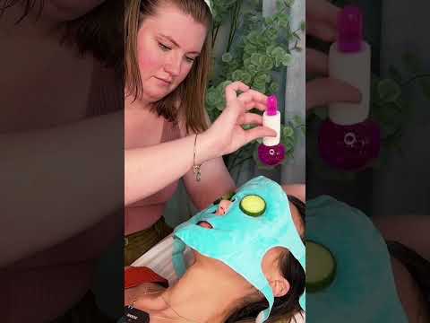 ASMR Facial 💚 #asmr #asmrfacial #asmrskincare #asmrpersonalcare