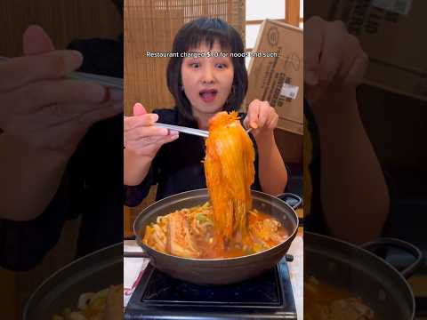 BIG KIMCHI HOT POT GONE VERY WRONG #mukbang #shorts #viral